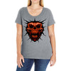 evil face Ladies Curvy T-Shirt