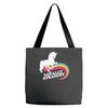 totally straight funny rainbow unicorn gay pride novelty fashion Tote Bags