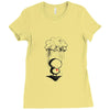 sad, rain heard Ladies Fitted T-Shirt