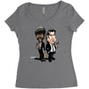 pulp fiction caricature ideal birthday gift present Women's Triblend Scoop T-shirt