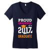 Class of 2017 Proud Grandma Graduation Women's V-Neck T-Shirt