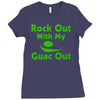 rock out with my guac out Ladies Fitted T-Shirt