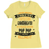 Super Cool Granddaughter Of A Freaking Awesome Pop Pop Ladies Fitted T-Shirt