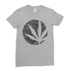 cannabis fingerprinting (black) Ladies Fitted T-Shirt