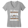 all women are created equal but only the best are born in november Women's V-Neck T-Shirt