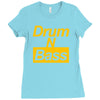 drum n bass birthday music Ladies Fitted T-Shirt