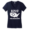 total solar eclipse 2017 Women's V-Neck T-Shirt