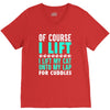 cat cats lift lifting fitness V-Neck Tee