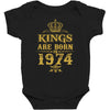 kings are born in 1974 Baby Bodysuit