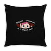 March Peeking Out Baby Girl Throw Pillow