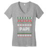 ugly christmas papi Women's V-Neck T-Shirt