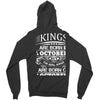 Real Kings Are Born On October 15 Zipper Hoodie