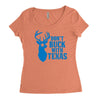 don't buck with texas funny Women's Triblend Scoop T-shirt