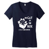 the cat in the box Women's V-Neck T-Shirt