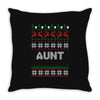 ugly christmas aunt Throw Pillow