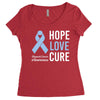 hope love cure stomach cancer awareness Women's Triblend Scoop T-shirt
