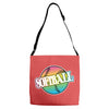 neon softball Adjustable Strap Totes