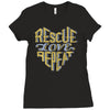 rescue. love. repeat. Ladies Fitted T-Shirt