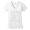 wolf beer Women's V-Neck T-Shirt