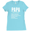 Papa Noun Definition Ladies Fitted T-Shirt