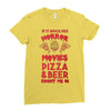 horror movies, pizza and beer Ladies Fitted T-Shirt
