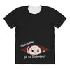 December Peeking Out Baby Boy in Spanish All Over Women's T-shirt