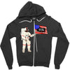 Astronaut Celebrating Independence  Day at 1776 Zipper Hoodie