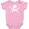 pirate skull sword music band metal biker guitar tee new Baby Onesie