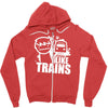 i like trains Zipper Hoodie