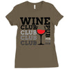Wine Club pub Ladies Fitted T-Shirt