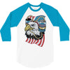 beer eagle graphic 3/4 Sleeve Shirt