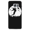 skiier moon moonlight silhouett Samsung Galaxy S7 Case