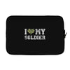 i love my soldier regular camouflage Laptop sleeve