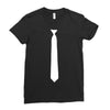 skinny white tie Ladies Fitted T-Shirt