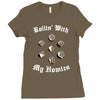 rolling with the homies Ladies Fitted T-Shirt