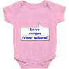 love comes from where Baby Onesie