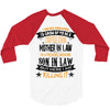 Super Cool Mother In Law Of A Freaking Awesome Son In Law 3/4 Sleeve Shirt