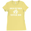 old punk rock Ladies Fitted T-Shirt