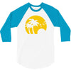 beach silhouette birds sand sunset 3/4 Sleeve Shirt