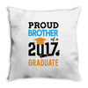 Class of 2017 Proud Brother Graduation Throw Pillow