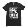 beer drinker with a running problem Ladies Fitted T-Shirt