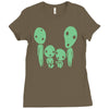 kodama family ghibli Ladies Fitted T-Shirt