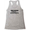 what happens in prague stays in prague Racerback Tank