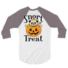 halloween pug 3/4 Sleeve Shirt