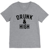 Drunk And High V-Neck Tee