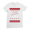 merry christmas ugly christmas sweater Ladies Fitted T-Shirt