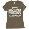 no sleep boombox Ladies Fitted T-Shirt