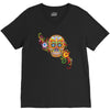 women's sugar skull purple V-Neck Tee