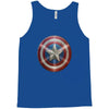 cotton captain america shield distressed, ideal gift or present Tank Top