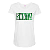 santa green glitter Maternity Scoop Neck T-shirt